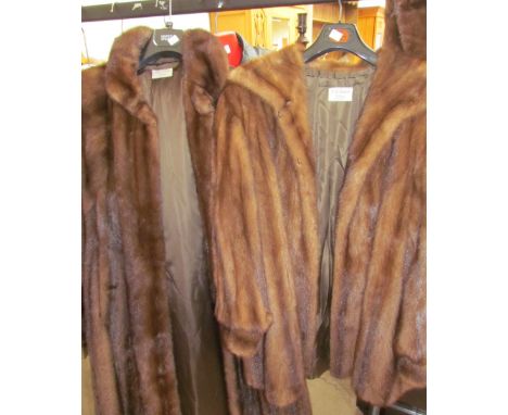 A F K Bauers &amp; Sons fur coat together with matching jacket and stole