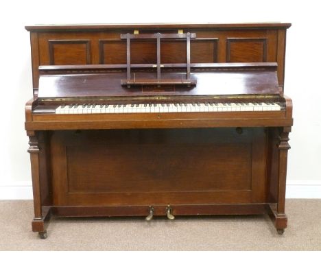 Late 19th/early 20th century rosewood cased upright Piano by J & J Hopkinson London No. 71233 with ebonised stool