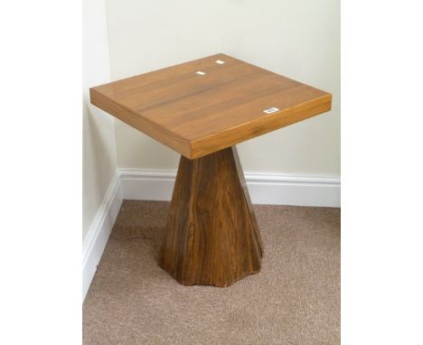 1960s vintage retro rosewood designer lamp table, 49cm x 49cm