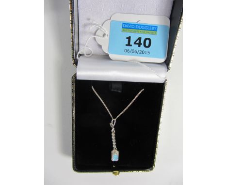 Opal dress pendant stamped 925