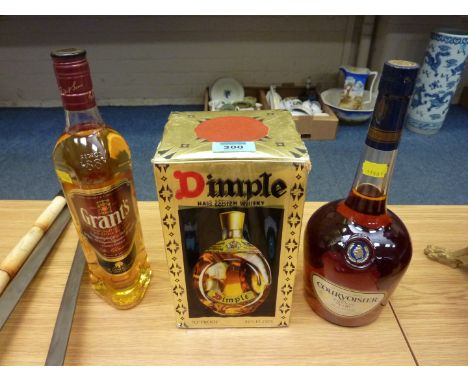 Grant's Scotch Whisky, Dimple Haig Scotch Whisky, Courvoisier Cognac(3)