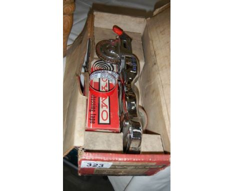 A vintage boxed Dymo hand embossing tool.