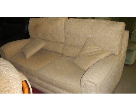 A cream sofa.