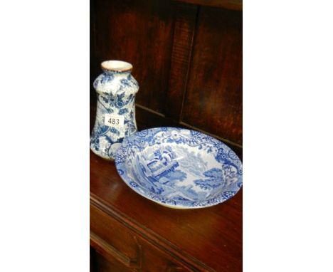 A Spode Italian bowl and a German Royal Bonn vase.