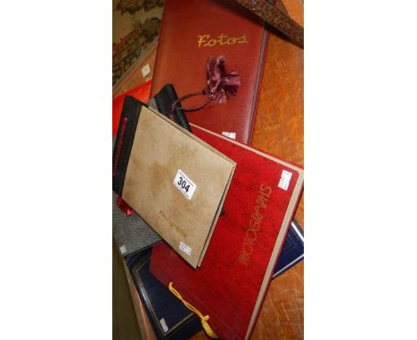 6 empty photograph albums including vintage,.