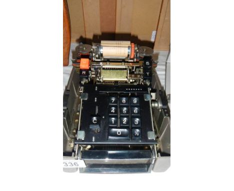 A vintage adding machine,