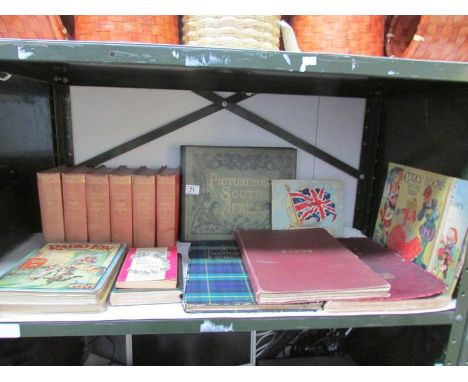 A mixed lot of vintage books including Dickens, Song books, annuals etc.,