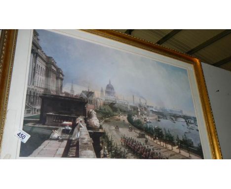 A framed and glazed print of London,