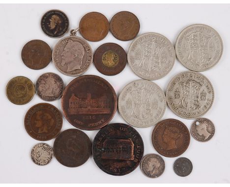 Great Britain and World, a collection of 19th century and later coins and tokens to include 1813 Sheffield Overseers of the P
