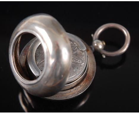 A late Victorian silver sovereign case of plain undecorated form, stamped with War Department broad arrow, Army &amp; Navy Co