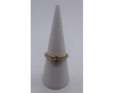 Gold CZ ring - Size M½ 