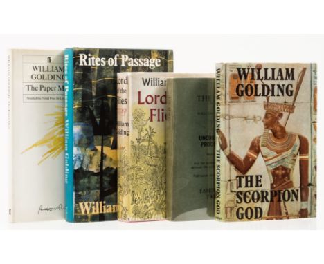 Golding (William) The Scorpion God, first edition, signed by the author on title, original boards, dust-jacket, chip with cre