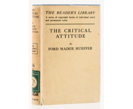 *** Please note, the description to this lot has changed.***NO RESERVE Hueffer (Ford M.) The Critical Attitude, "Reader's Lib