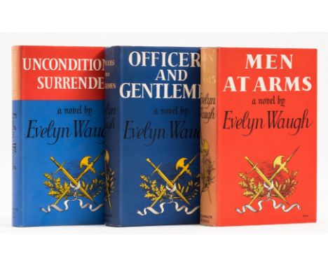 Waugh (Evelyn) [The Sword of Honour trilogy], 3 vol., first editions, comprising Men at Arms, light spotting to lower panel, 
