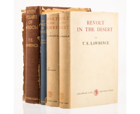 Lawrence (T.E.) Revolt in the Desert, first trade edition, portrait frontispiece, plates, map, order form for Doughty's Trave