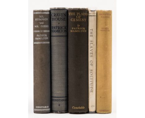Hamilton (Patrick) Hangover Square or the Man With Two Minds, 2pp. adverts at end, cloth spine faded, 1941; Mr Stimpson and M