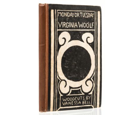 Woolf (Virginia) Monday or Tuesday, first edition, woodcuts by Vanessa Bell, bookplate to pastedown, endpapers browned, origi