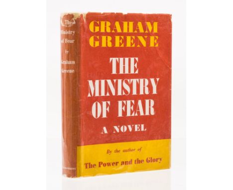 Greene (Graham) Ministry of Fear, first edition, original pale yellow cloth, slight bumping to foot of spine, else fine, seco