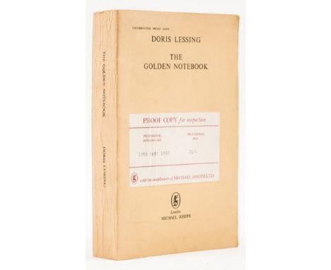Lessing (Doris) The Golden Notebook, uncorrected proof copy, original wrappers, compliment slips laid onto upper wrapper and 