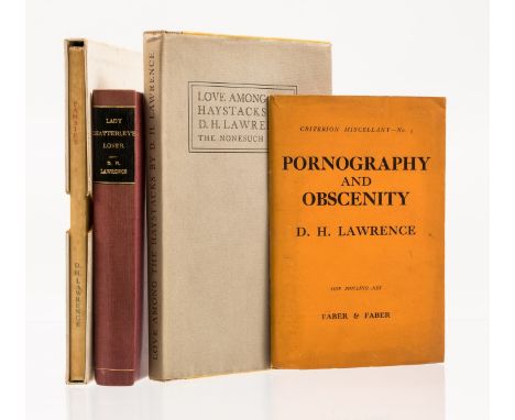 Lawrence (D.H.) Pansies, number 172 of 500 copies signed by the author, portrait frontispiece, original stiff wrappers, glaci