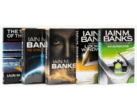 Banks (Iain M.) Inversions, jacket with very light fading to spine, 1998; Look to Windward, 2000; Surface Detail, 2010; The H