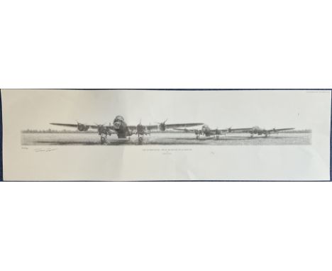 Richard Taylor Signed Print - The Dambusters - The Final Momets at Scampton (Limited Edition 43 of 100) approx size 28.5 x 8 