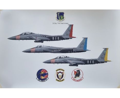 Statue De LA Libertie D Day 75th Anniversary stack print 48th FW stack (492nd FS F 15E, 493d FS F 35A, 494th FS F 15E, 495th 