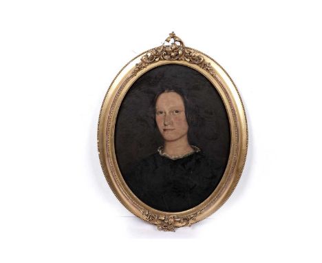 19th Century British SchoolPortrait of a Young Lady, circa 1840,oil on board,54 x 41.5cms, in oval frame.