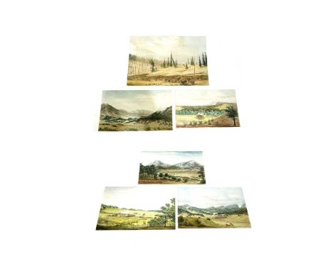 Elizabeth Anne Worthington and C J Worthington(19th Century)Six American settler landscape views, purportedly of Williams Cre