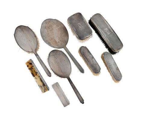 
	
		Y&nbspA COLLECTION OF SILVER MOUNTED DRESSING TABLE ITEMS
		To include: a five piece dressing table set by William Neale