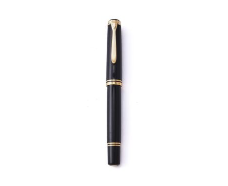 
	
		PELIKAN, SOUVERAN, M620 M 
		A BLACK RESIN FOUNTAIN PEN 
		Cap and Barrel: With black resin cap and barrel, the cap with