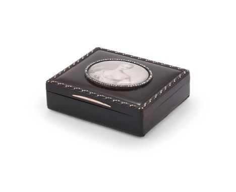 
	
		Y&nbspA LATE 18TH CENTURY TORTOISESHELL BOX WITH A PAINTED MINIATURE WITHIN ROSE CUT DIAMOND SURROUND
		CIRCA 1780 
		Th