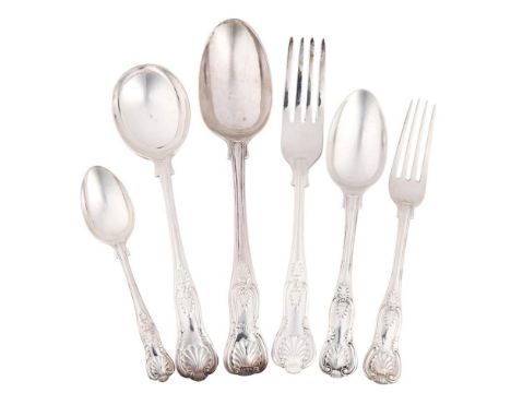 
	
		A MATCHED KING&#39;S PATTERN PART TABLE SERVICE
		VARIOUS MAKERS AND DATES
		Comprising: 
		Two table forks
		Seven tabl
