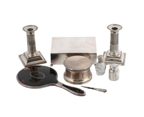 
	
		Y&nbspA COLLECTION OF SILVER MOUNTED ITEMS
		To include: an Edwardian silver mounted box by George Nathan &amp; Ridley H