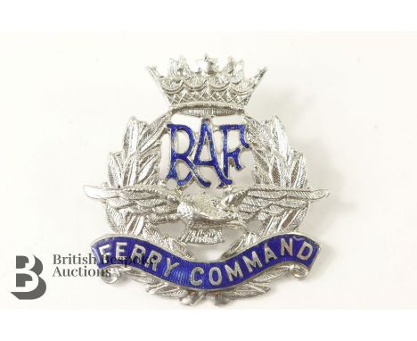 Rare WWII RAF Ferry Command hat badge CH/enamel,E.&nbsp;