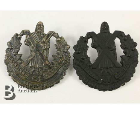 Two Rare Australian Army Cap Badge 61st Queen's Highlanders and the 16th Cameron Highlanders.&nbsp;