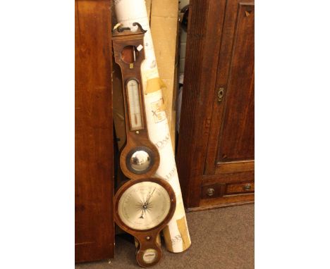 Four part barometers and quantity of barometer glass tubes (some tubes contain Mercury therefore not suitable for shipping).