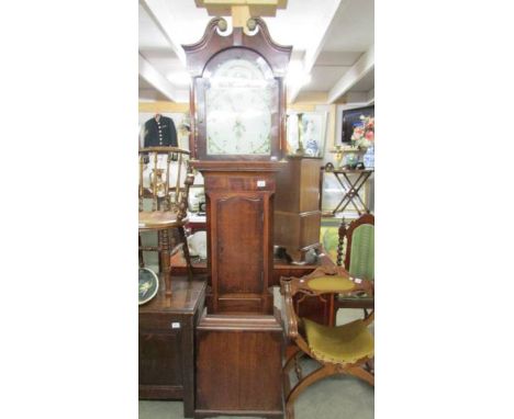An oak cased 30 hour Grandfather clock, Leicester.