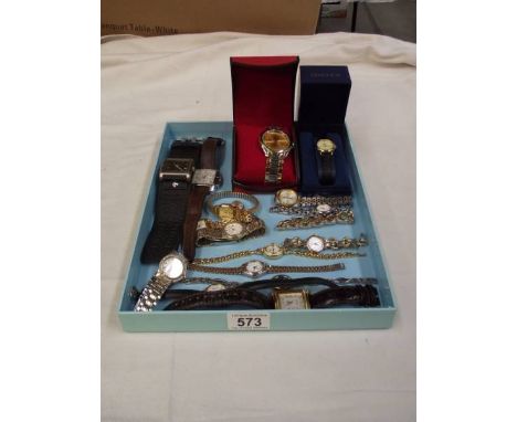 A  quantity of watches including Rotary watch with matching bracelet, boxed Sekonda watch etc.