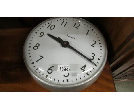 A Simplex wall clock.