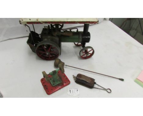 A Mamod T.E.1 steam traction engine.