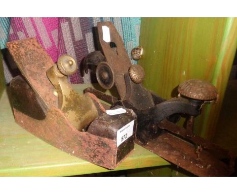 Antique infill smoothing plane by Mathiesons and a compass plane