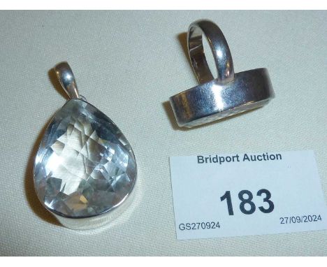 Silver ring and pendant