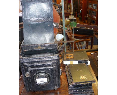 Thornton Pickard Special Ruby Reflex camera with plates 