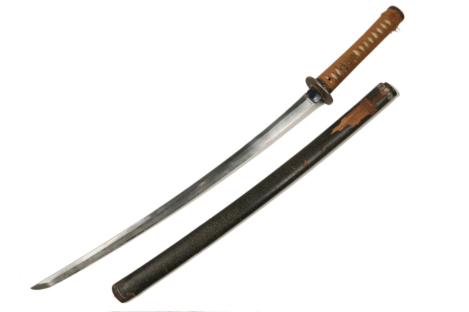 Shoto, or short sword, having a 17th c. Wakizashi blade (60 cm), with