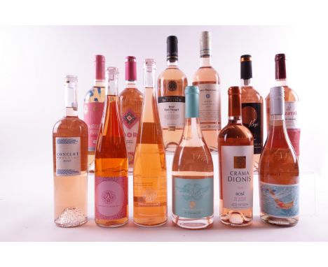 12 BOTTLES EUROPEAN AND EASTERN EUROPEAN ROSÉ WINESConcert Prestige 2021; Domeniile Averesti Busuioaca de Averesti semi-sweet