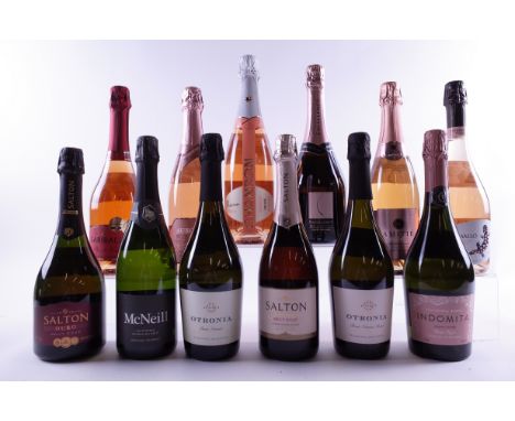 12 BOTTLES AMERICAN AND SOUTH AMERICAN SPARKLING WHITE AND ROSÉ WINESalton Ouro Brut Rosé and Espumante Brut Rosé; McNeill Br