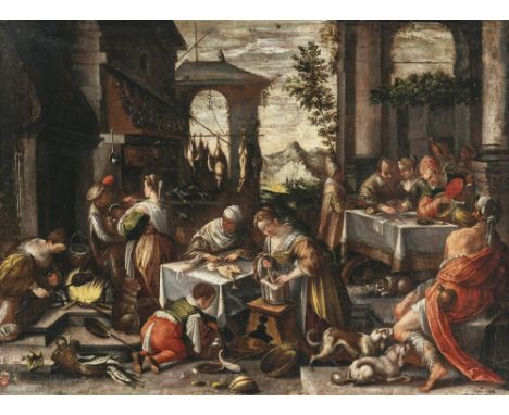 Jacopo Bassano, eigentlich da Ponte, Nachfolgeum 1510/1515 Bassano - 1592 ebendaDas Gleichnis vom reichen Mann und dem armen 