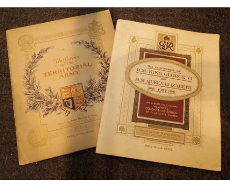 John Player 1937 Coronation series of cigarette cards in presentation album of King George VI and Queen Elizabeth ( complete 