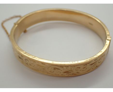 9ct yellow gold bangle 16.1g